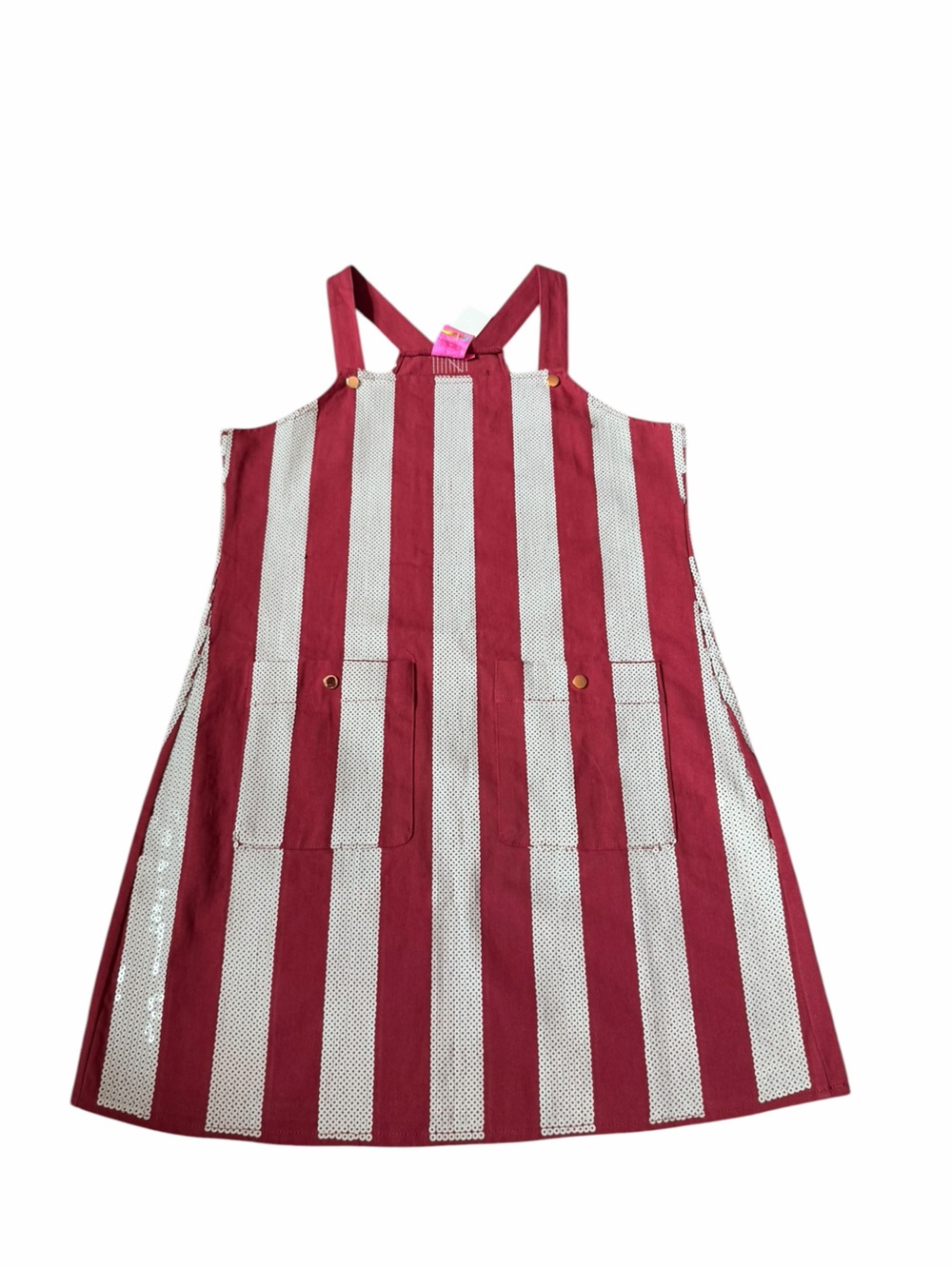 Queen of Sparkles Maroon & Grey Sequin Striped Overall Dress Women’s Small NWT - Picture 3 of 12